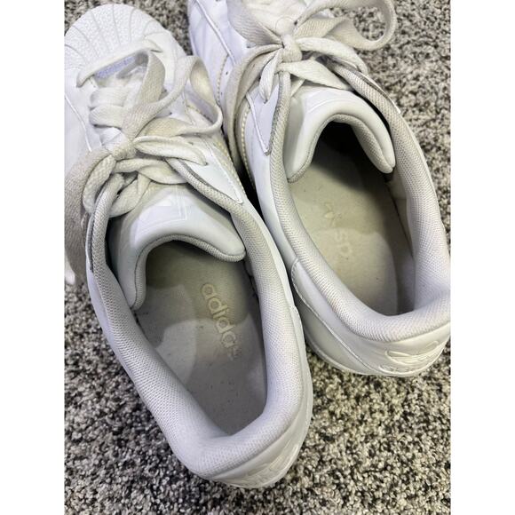 Adidas Superstar Clamshell Sneaker White/White, Men’s 11.5 Leather Athletic Shoe - Picture 6 of 11